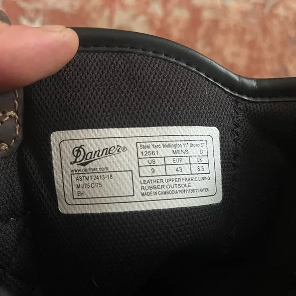 Danner Steel Yard Wellington Work Boots – Size 9D – Excellent Condition - Picture 7 of 8
